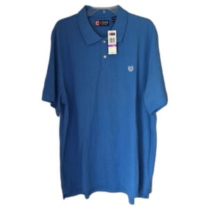 CHAPS Men's Big & Tall Size XXL/T Cotton Sky Blue Polo /Golf Shirt NWT